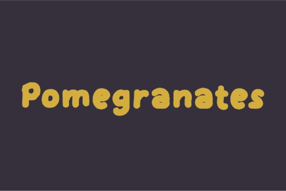 Discover Pomegranates: A Cool and Casual Display Font