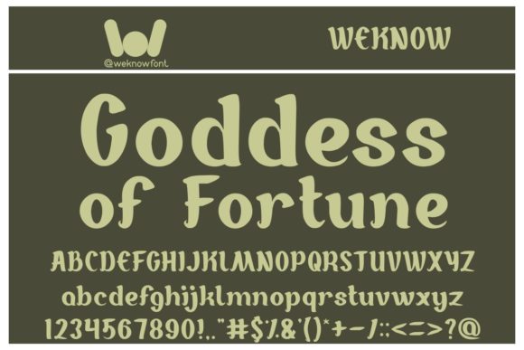 Goddess of Fortune: A Cool, Assertive Display Font for Creative Projects