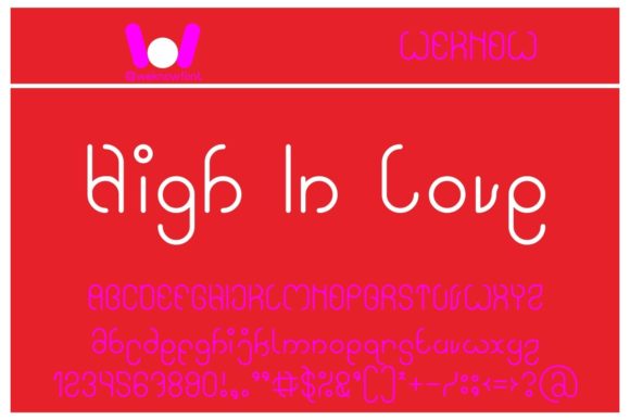 High in Love: A Whimsical Display Font for Creative Projects