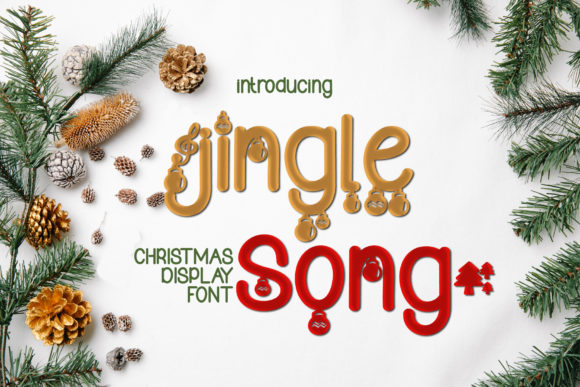 Jingle Song: A Festive Display Font for Creative Makers
