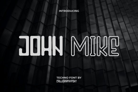 John Mike: A Cool, Techno Display Font