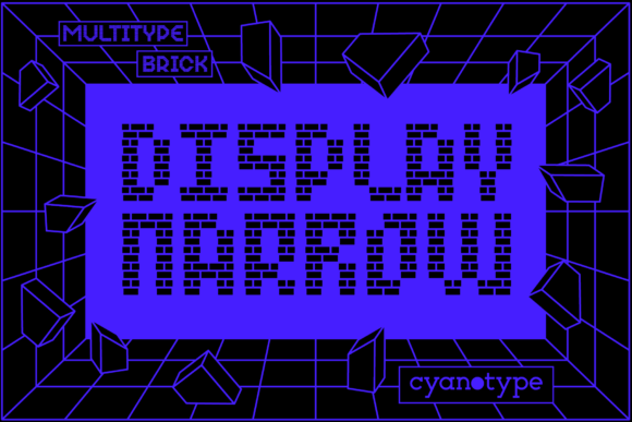 MultiType Brick Display Narrow: A Unique Font for Editorial Design