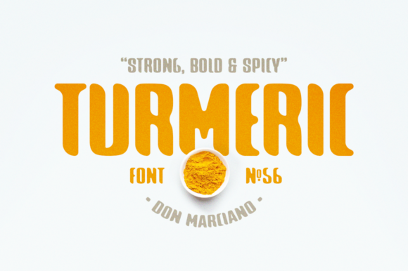 Turmeric Spicy: A Bold and Spicy Display Font for Creative Branding