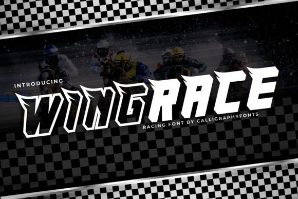 WingRace: A Bold and Modern Display Font for Editorial Design